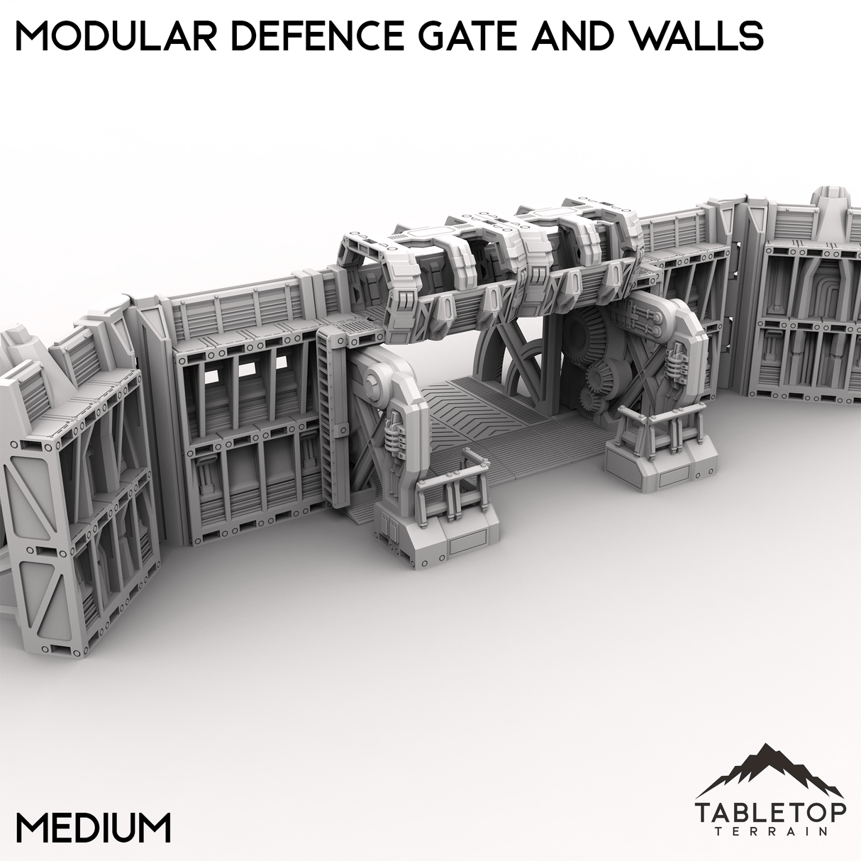 Tabletop Terrain Building Modular Defence Gate and Walls