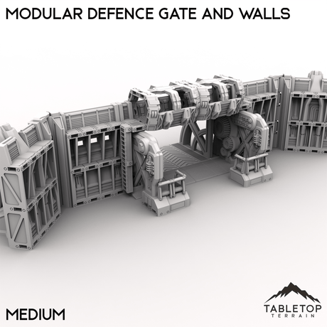 Tabletop Terrain Building Modular Defence Gate and Walls