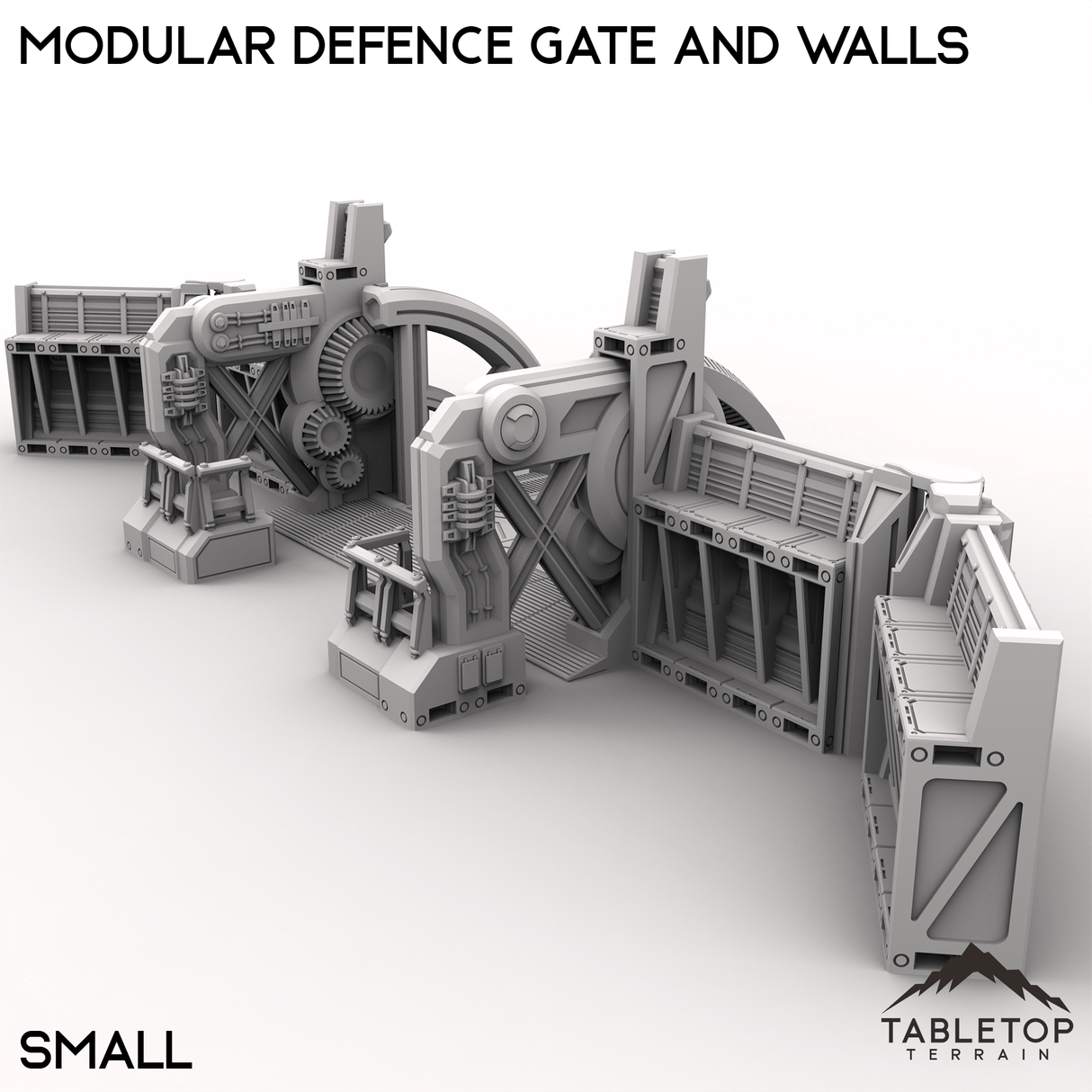 Tabletop Terrain Building Modular Defence Gate and Walls