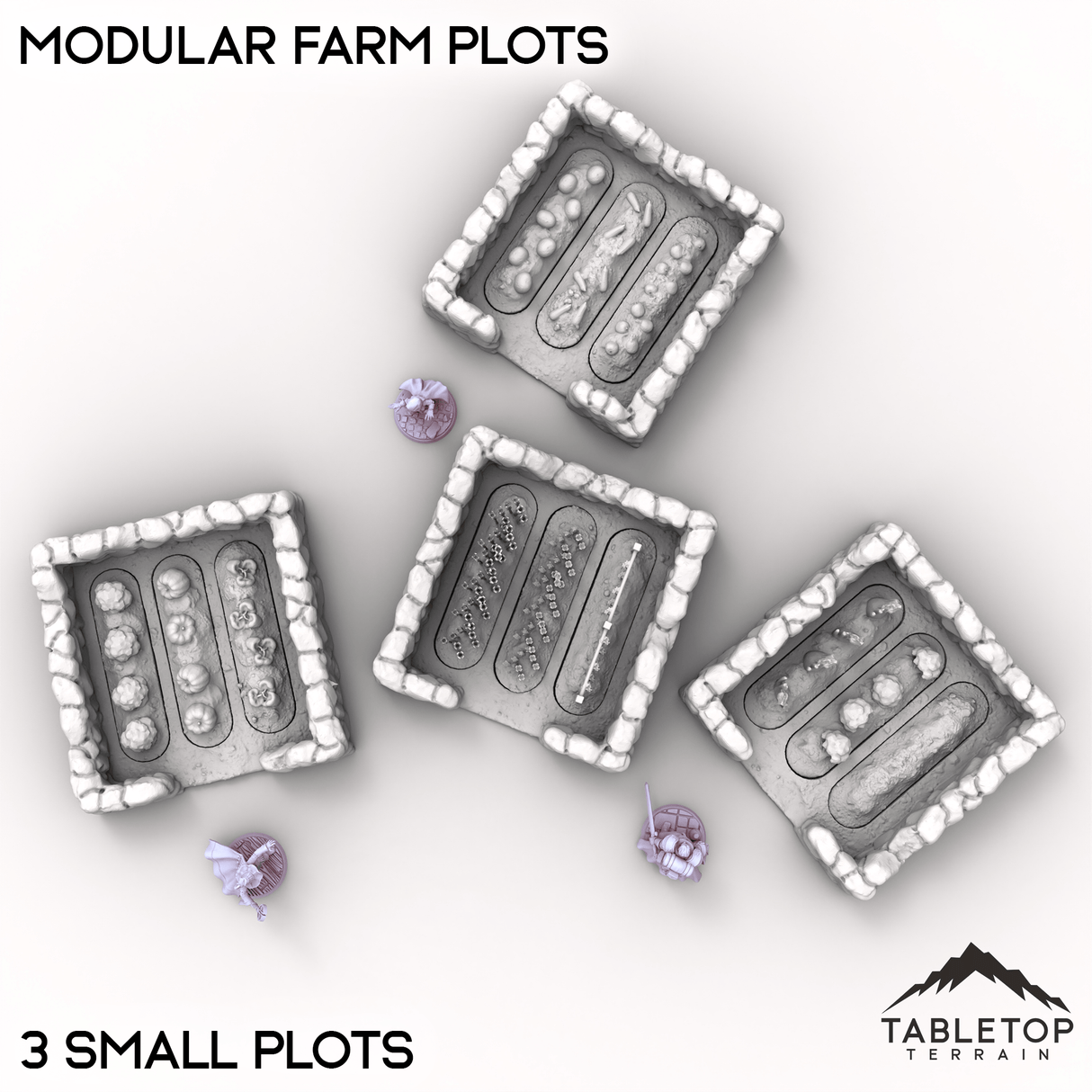 Tabletop Terrain Building Modular Farm Plots