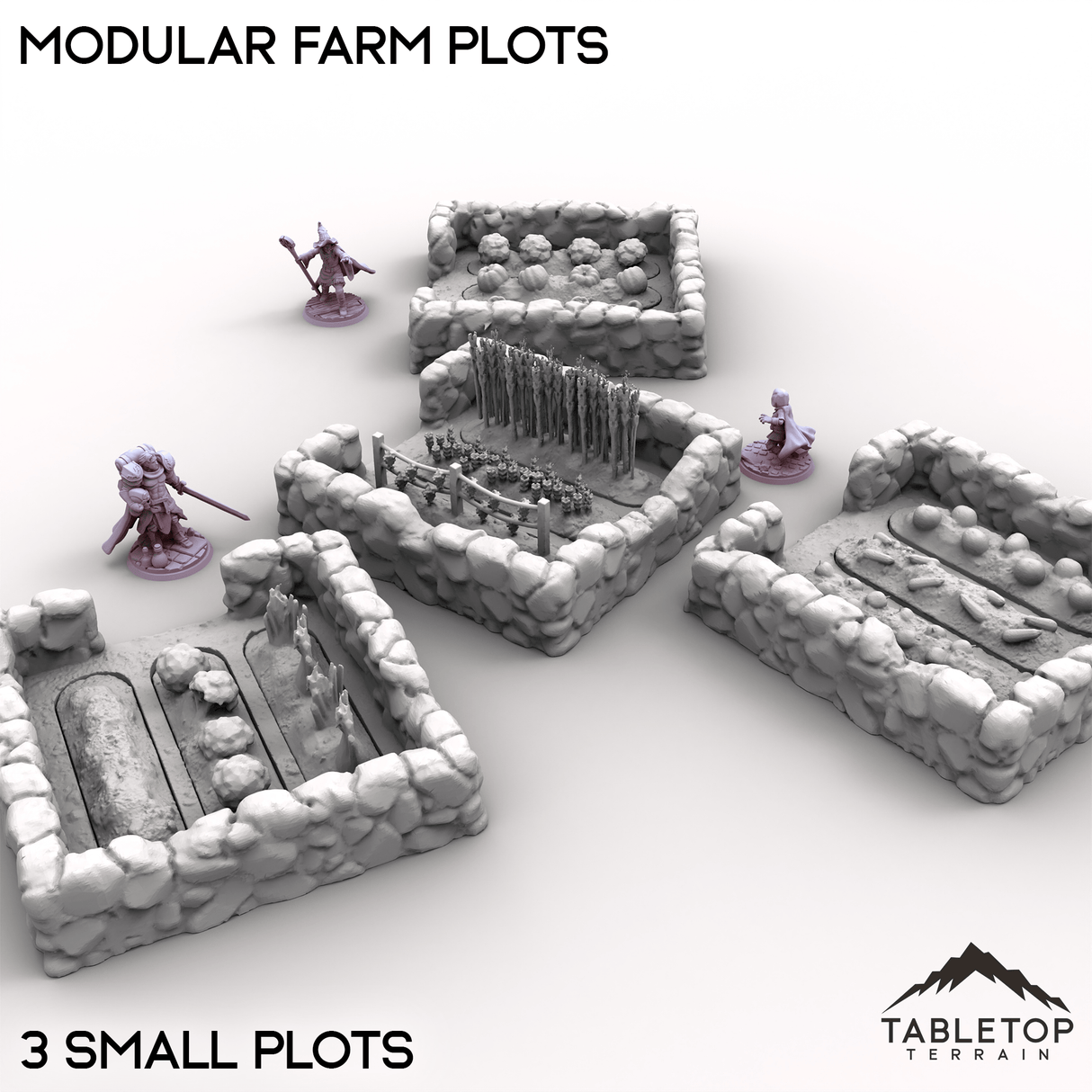 Tabletop Terrain Building Modular Farm Plots