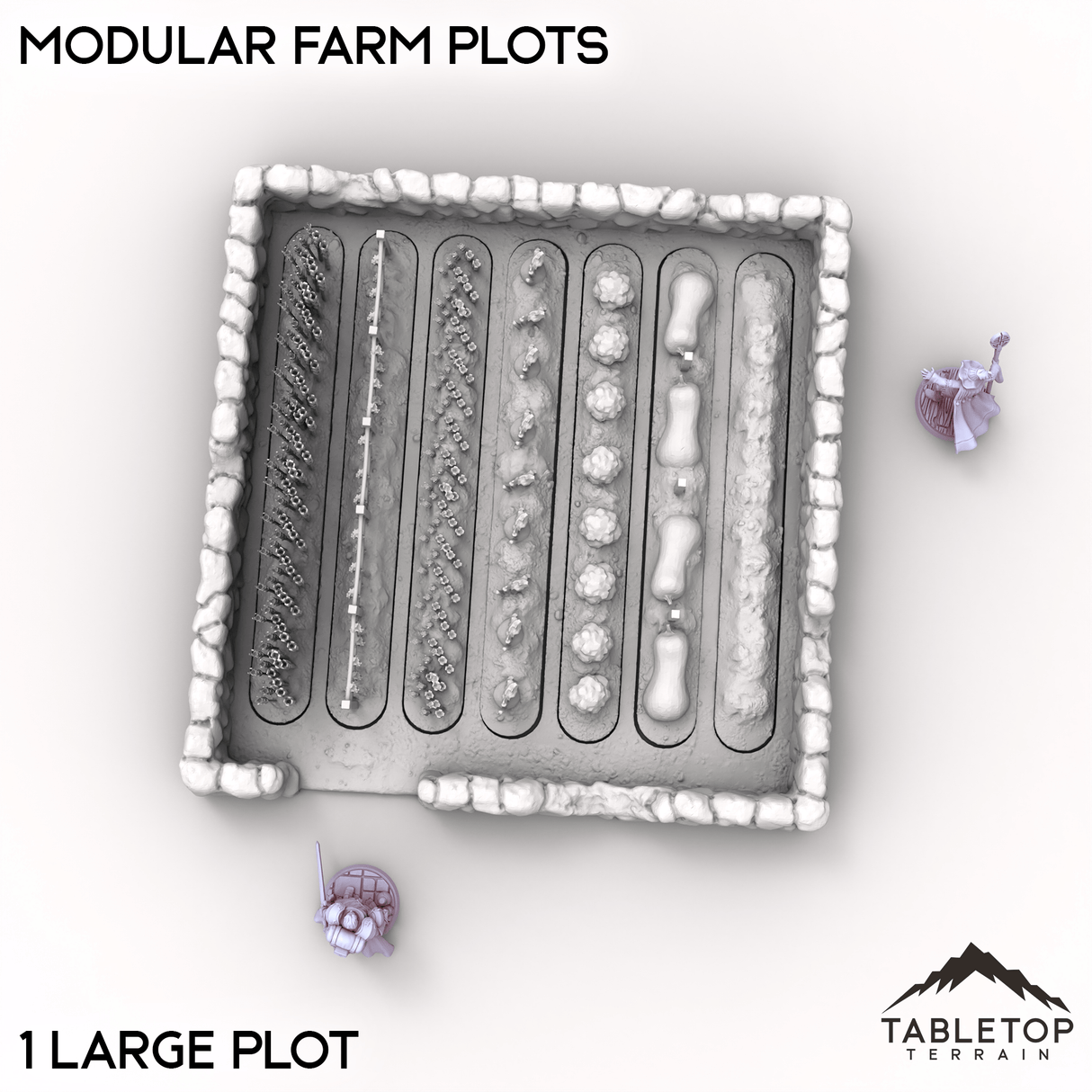 Tabletop Terrain Building Modular Farm Plots