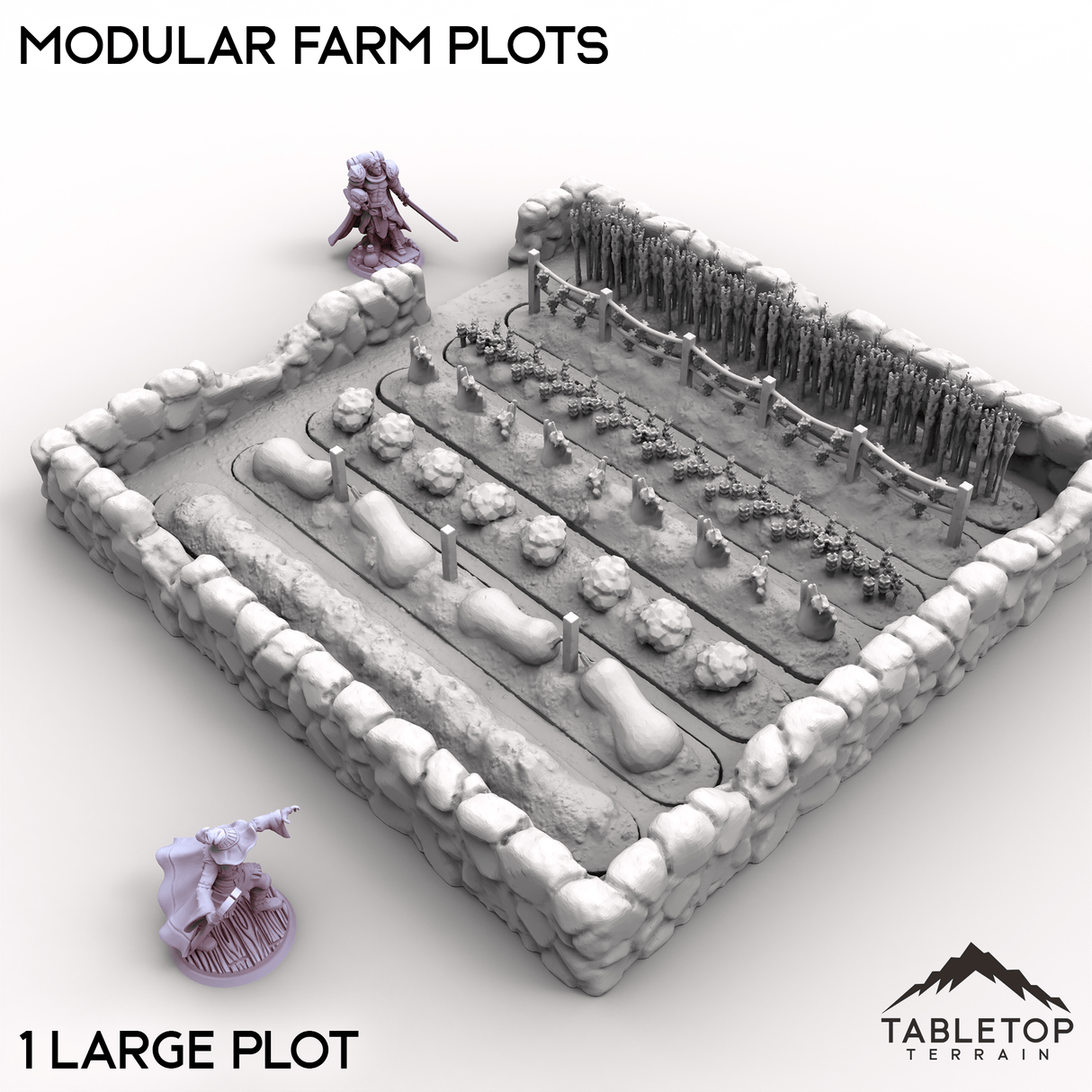 Tabletop Terrain Building Modular Farm Plots