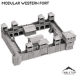 Tabletop Terrain Building Modular Western Fort - Old Wild Western Rush