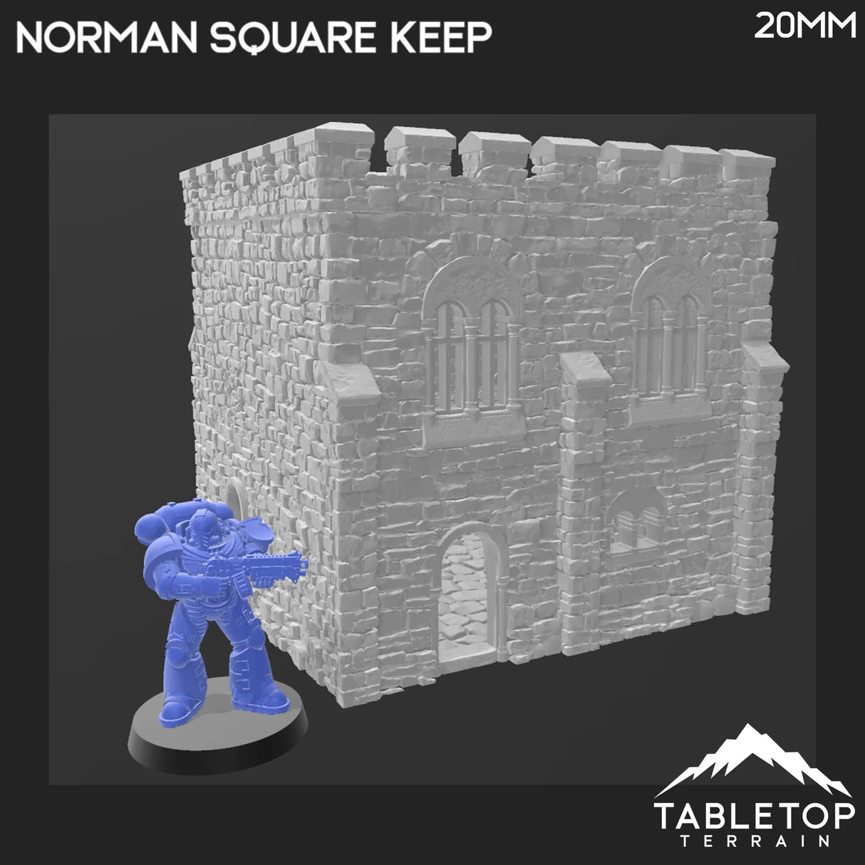 Tabletop Terrain Building Norman Square Keep - Country & King - Fantasy Historical Building