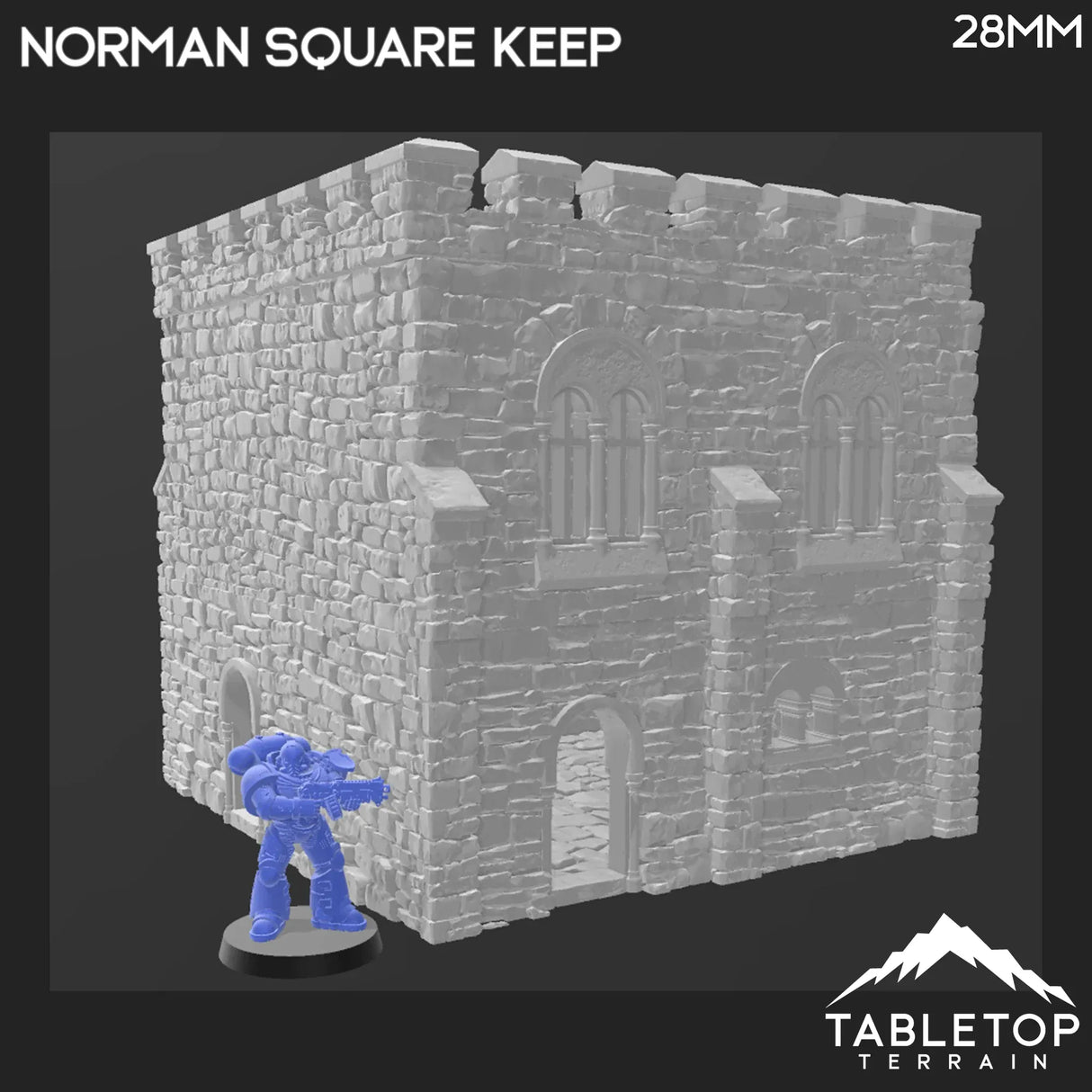Tabletop Terrain Building Norman Square Keep - Country & King - Fantasy Historical Building
