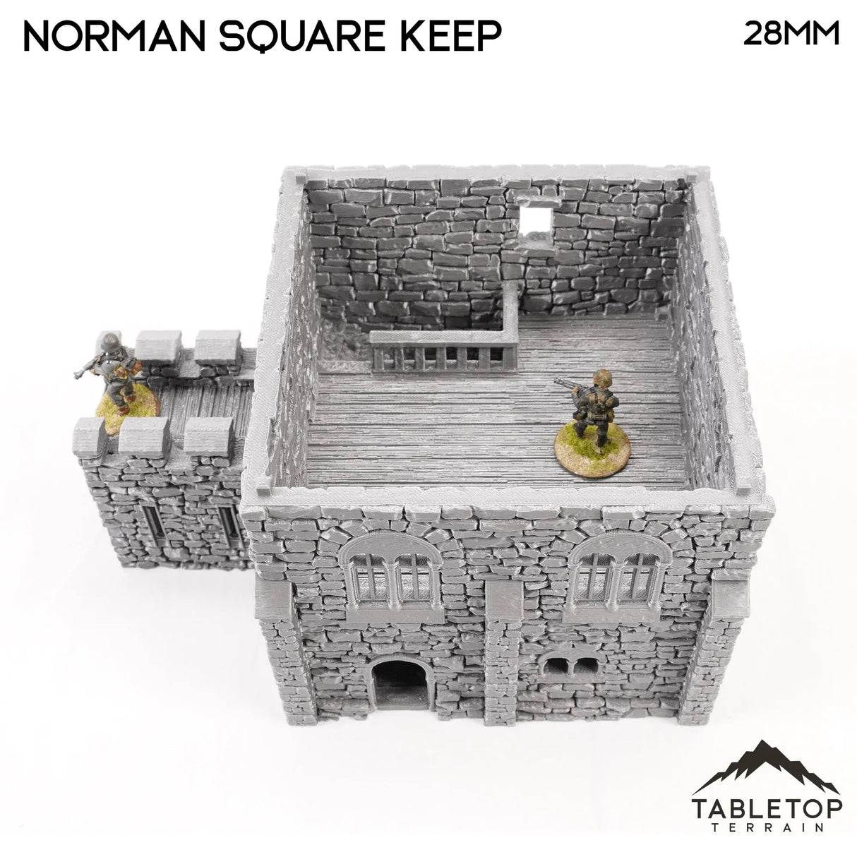 Tabletop Terrain Building Norman Square Keep - Country & King - Fantasy Historical Building