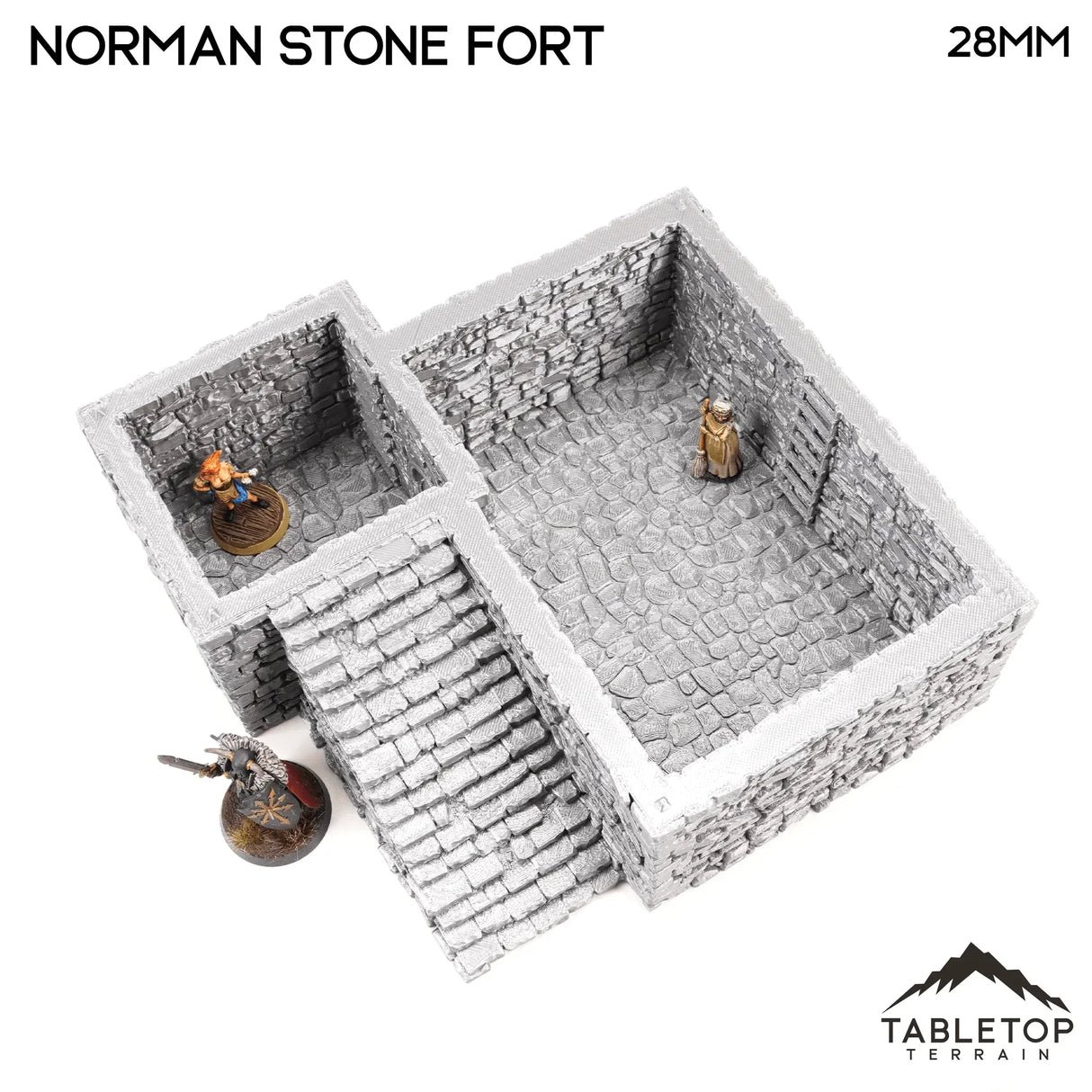 Tabletop Terrain Building Norman Stone Fort - Country & King - Fantasy Historical Building