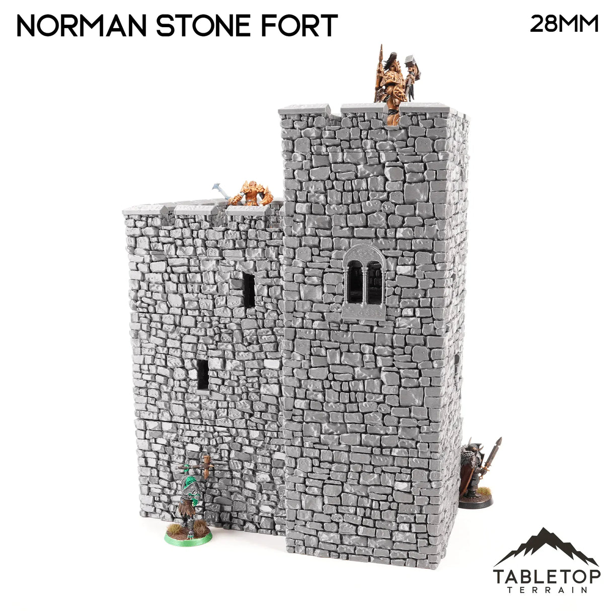 Tabletop Terrain Building Norman Stone Fort - Country & King - Fantasy Historical Building