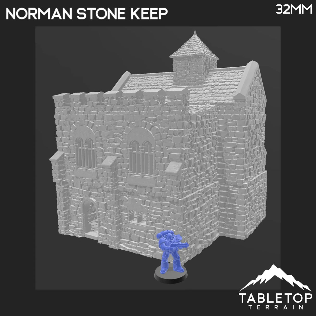Tabletop Terrain Building Norman Stone Keep - Country & King - Fantasy Historical Building