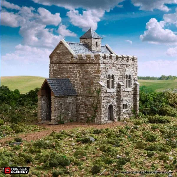 Tabletop Terrain Building Norman Stone Keep - Country & King - Fantasy Historical Building