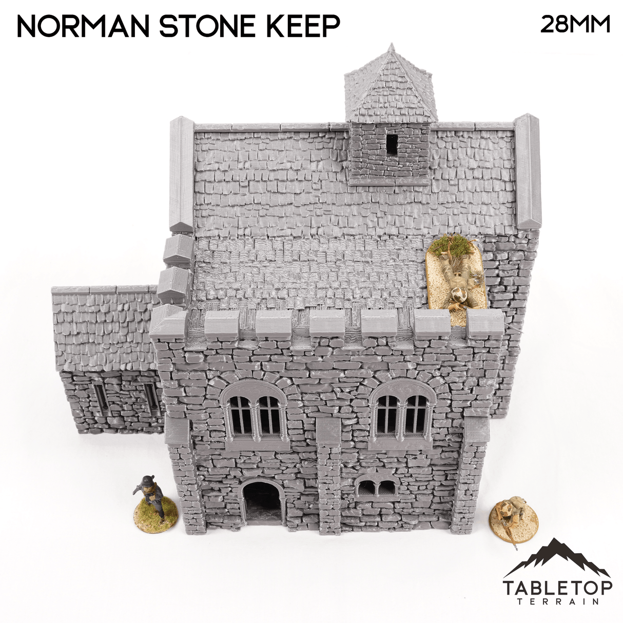 Tabletop Terrain Building Norman Stone Keep - Country & King - Fantasy Historical Building