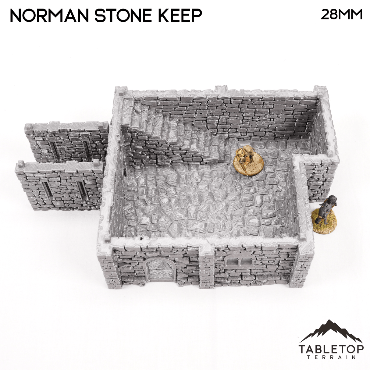 Tabletop Terrain Building Norman Stone Keep - Country & King - Fantasy Historical Building