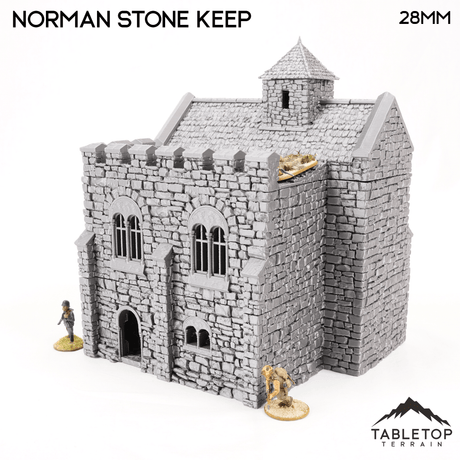 Tabletop Terrain Building Norman Stone Keep - Country & King - Fantasy Historical Building