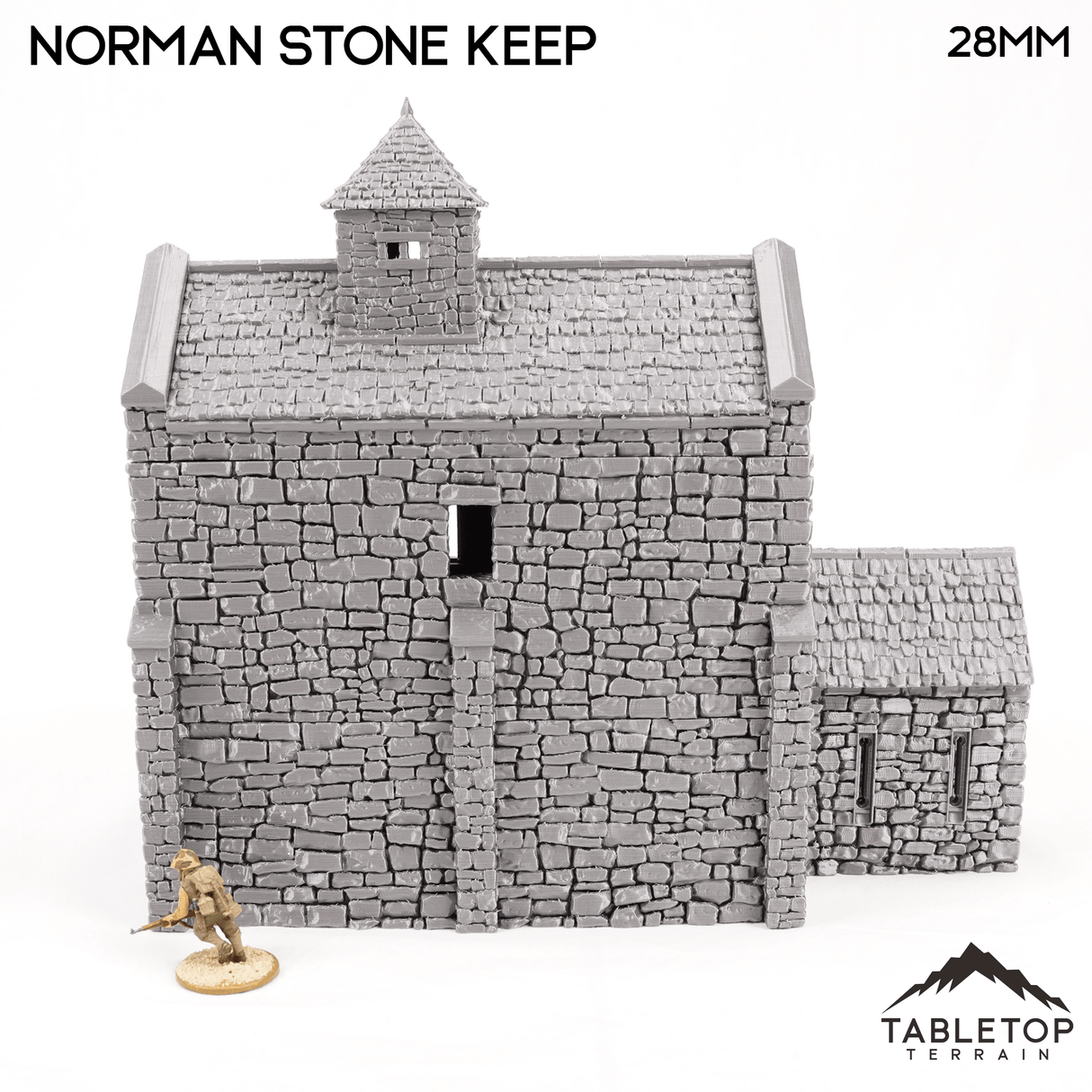 Tabletop Terrain Building Norman Stone Keep - Country & King - Fantasy Historical Building
