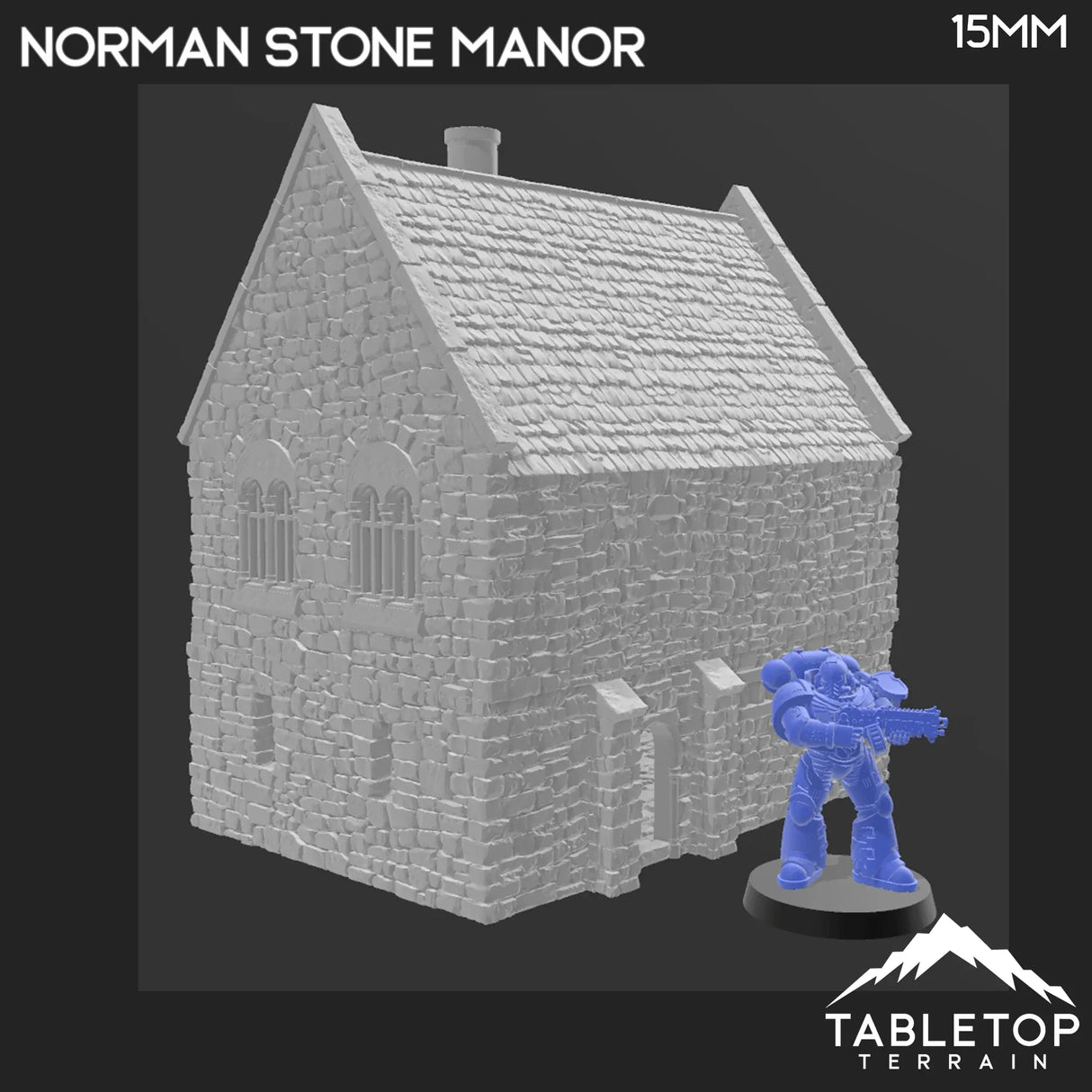 Tabletop Terrain Building Norman Stone Manor - Country & King - Fantasy Historical Building