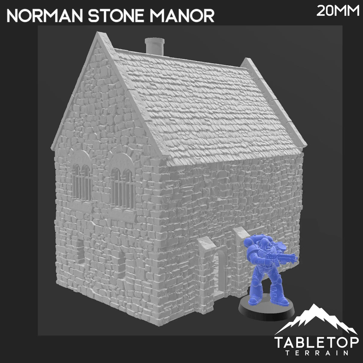 Tabletop Terrain Building Norman Stone Manor - Country & King - Fantasy Historical Building