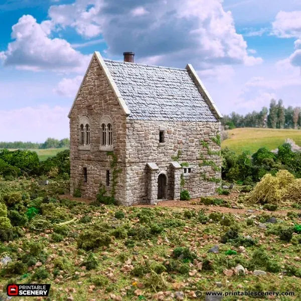 Tabletop Terrain Building Norman Stone Manor - Country & King - Fantasy Historical Building