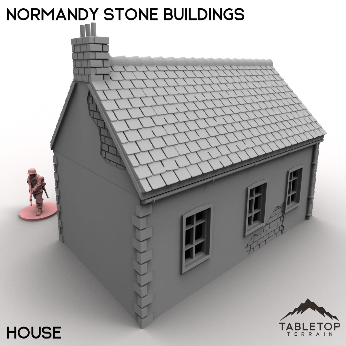 Tabletop Terrain Building Normandy Stone Buildings