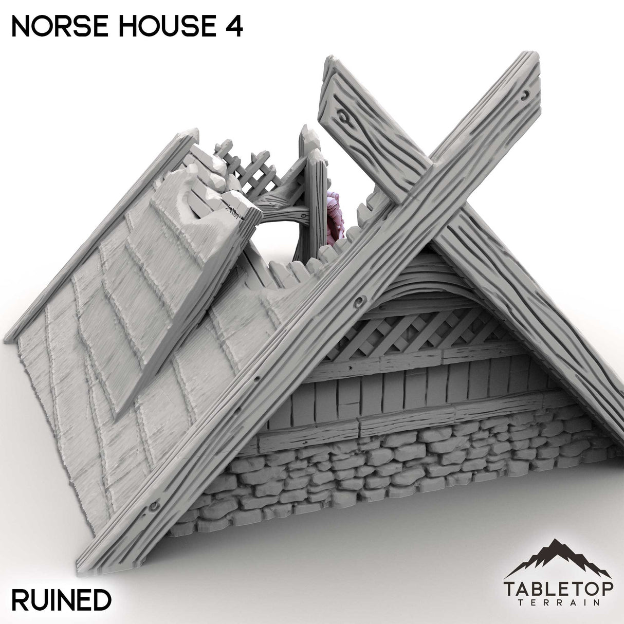 Tabletop Terrain Building Norse House 4