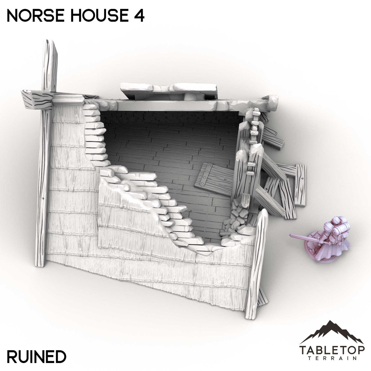 Tabletop Terrain Building Norse House 4