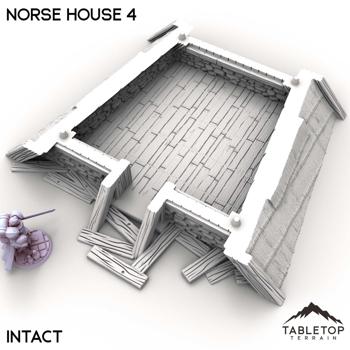 Tabletop Terrain Building Norse House 4