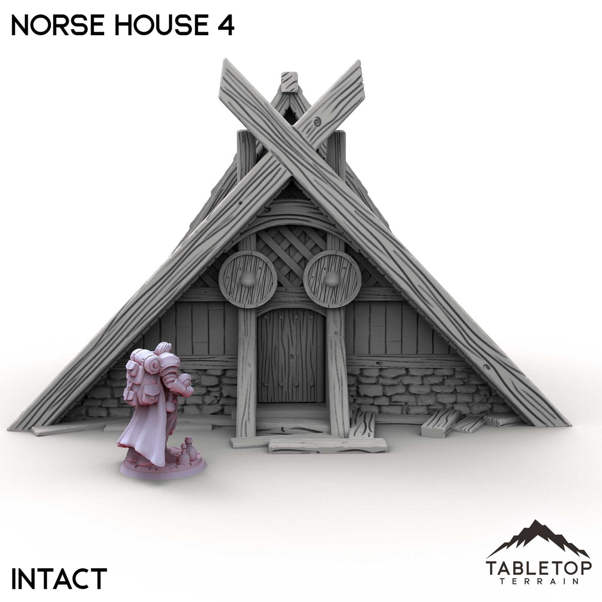 Tabletop Terrain Building Norse House 4