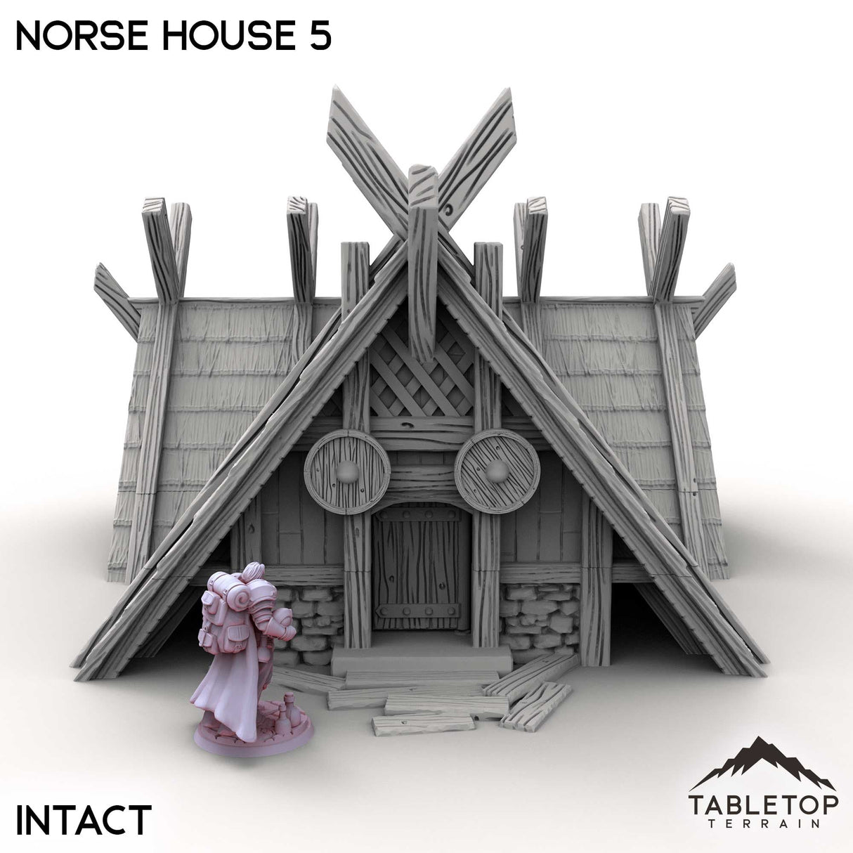 Tabletop Terrain Building Norse House 5