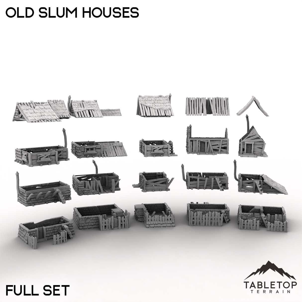 Tabletop Terrain Building Old Slum Houses