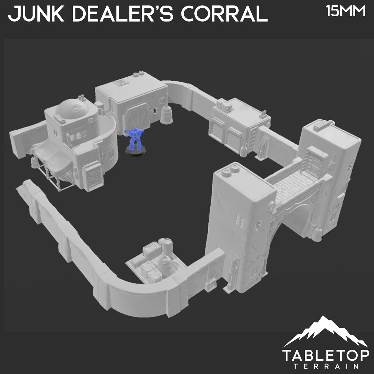 Tabletop Terrain Building Pilgrim City Junk Dealer's Corral - Star Wars Shatterpoint Legion Building