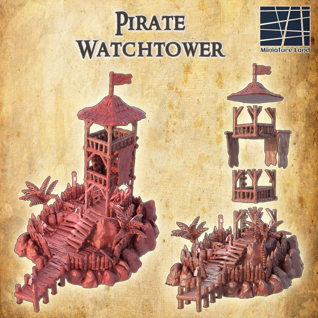 Tabletop Terrain Building Pirate Watchtower