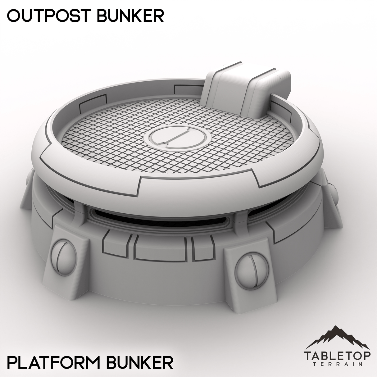 Tabletop Terrain Building Platform Bunker / 32mm Outpost Bunker