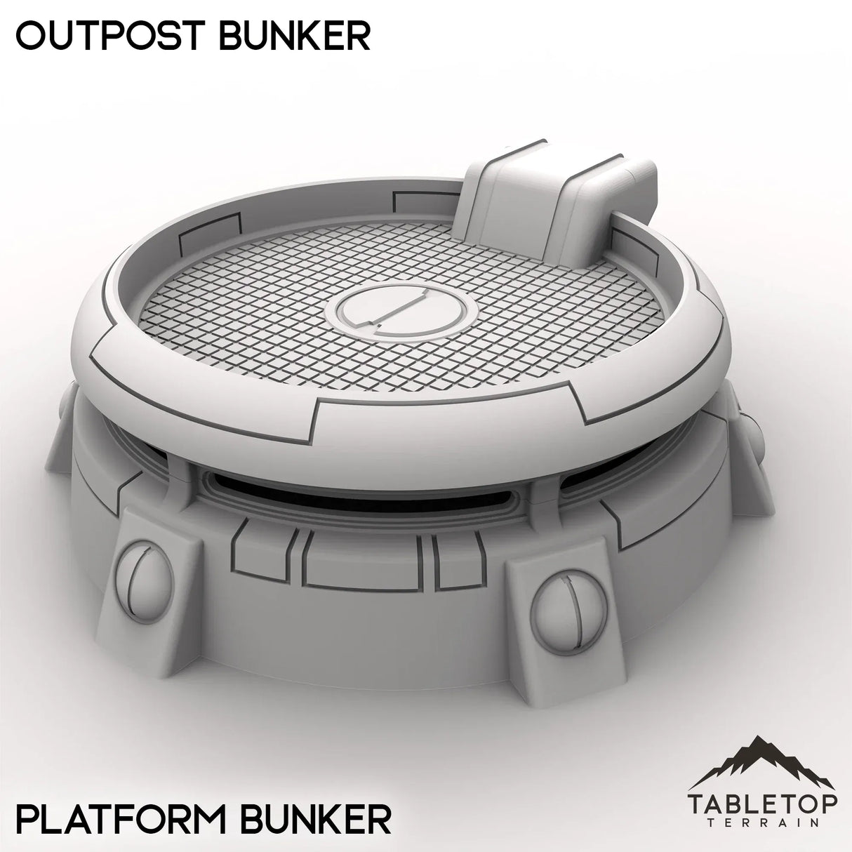 Tabletop Terrain Building Platform Bunker / 32mm Outpost Bunker