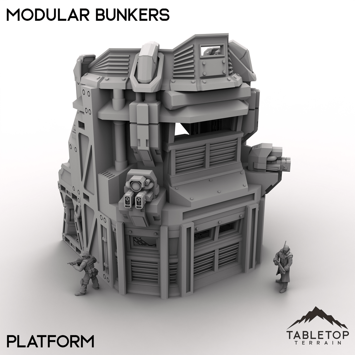 Tabletop Terrain Building Platform Modular Bunkers