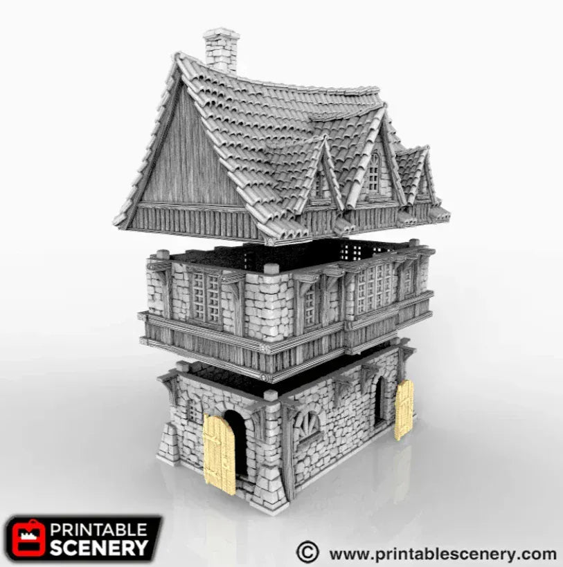 Tabletop Terrain Building Port House - Fantasy Building