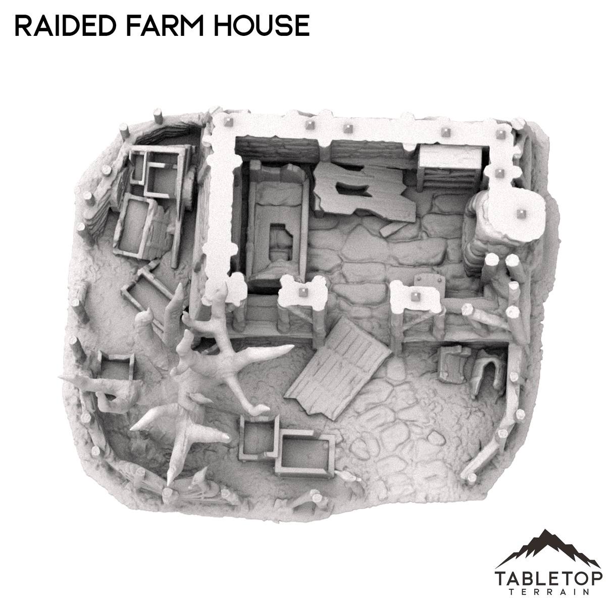 Tabletop Terrain Building Raided Farm House
