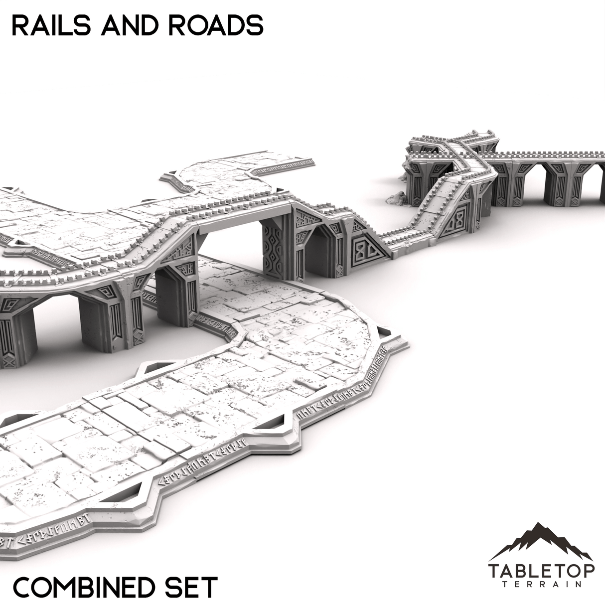 Tabletop Terrain Building Rails and Roads - Kingdom of Durak Deep