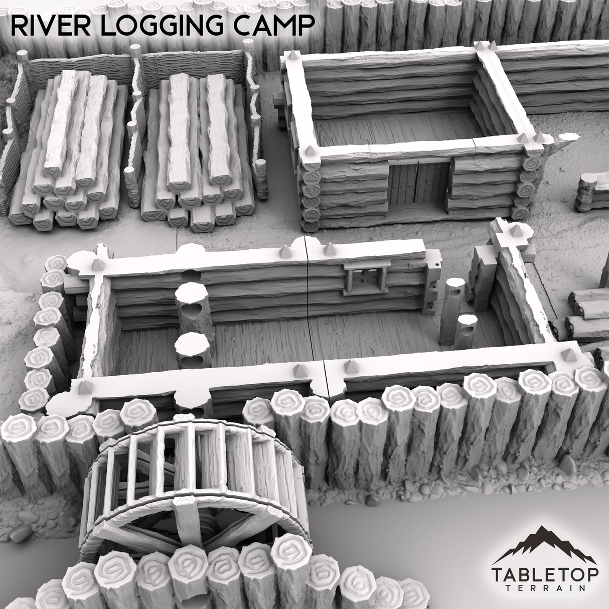 Tabletop Terrain Building River Logging Camp