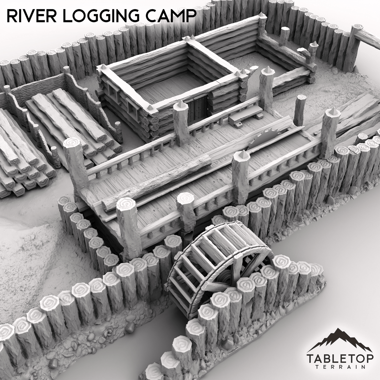 Tabletop Terrain Building River Logging Camp