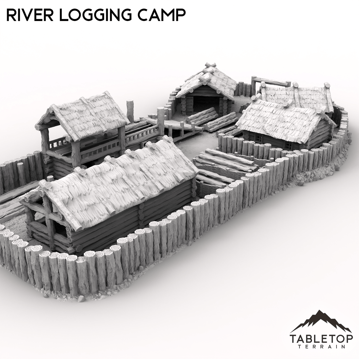 Tabletop Terrain Building River Logging Camp