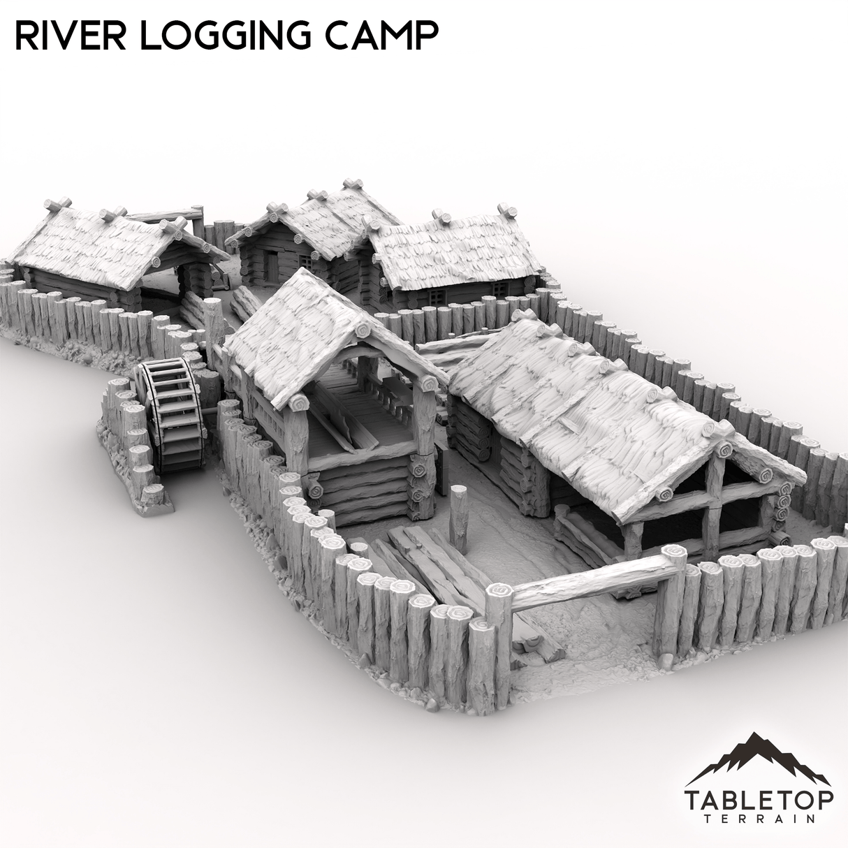Tabletop Terrain Building River Logging Camp