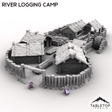 Tabletop Terrain Building River Logging Camp