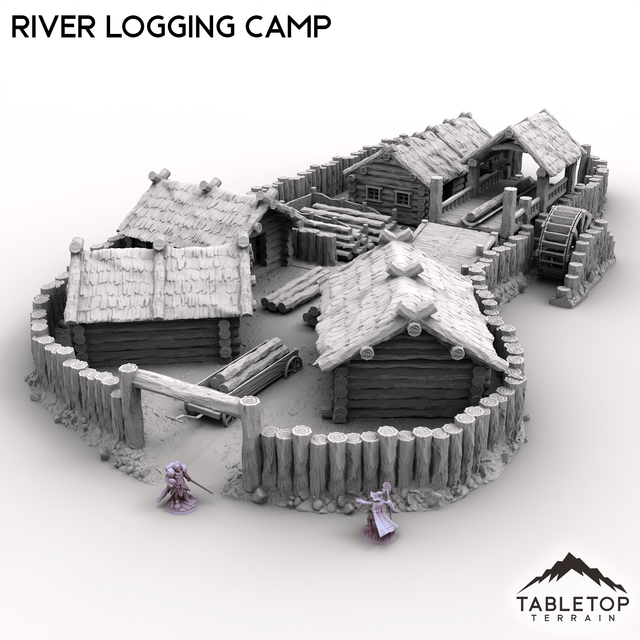 Tabletop Terrain Building River Logging Camp