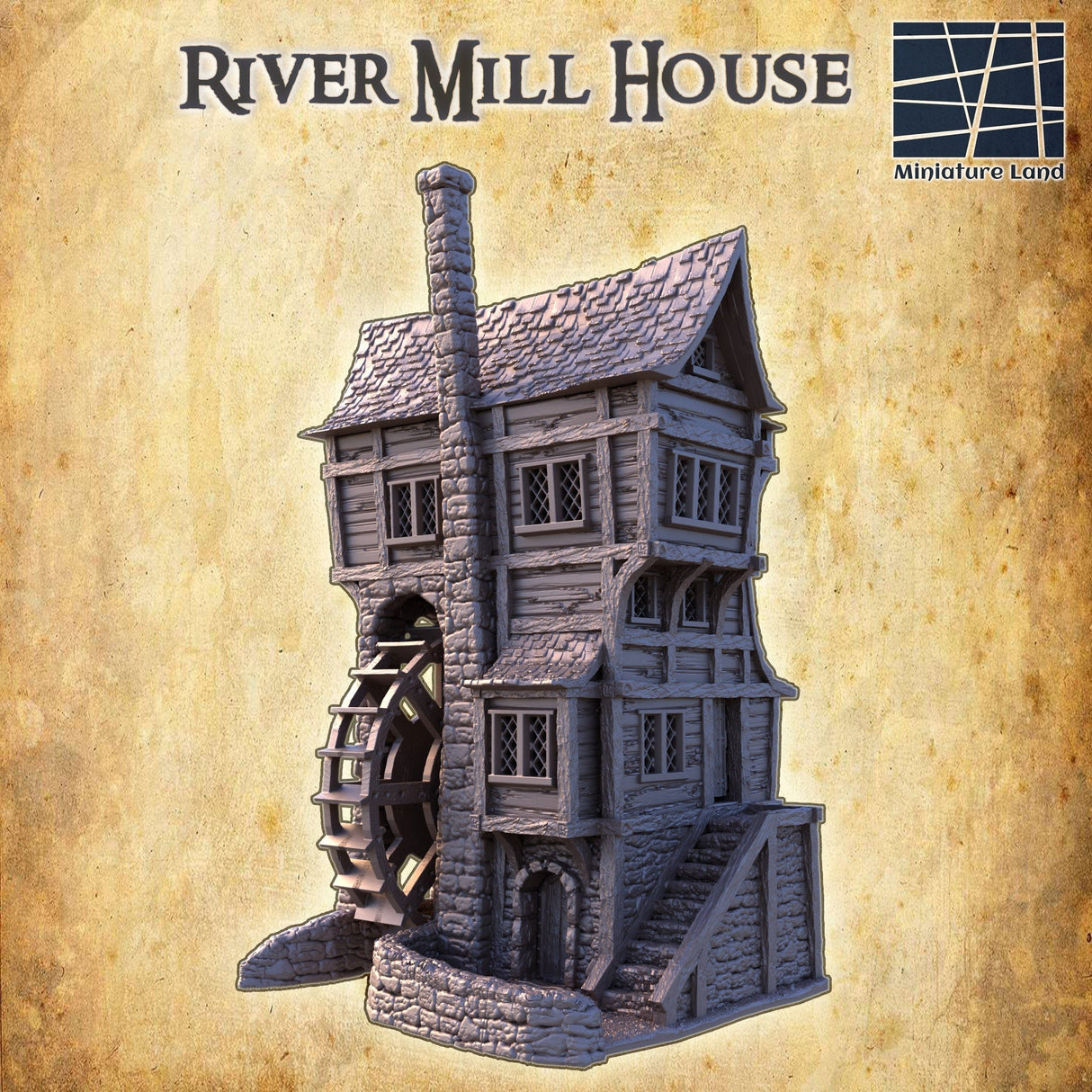 Tabletop Terrain Building River Mill House