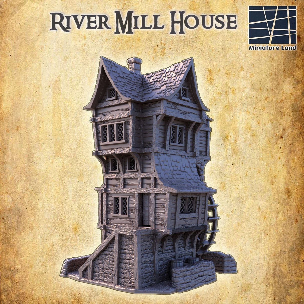 Tabletop Terrain Building River Mill House