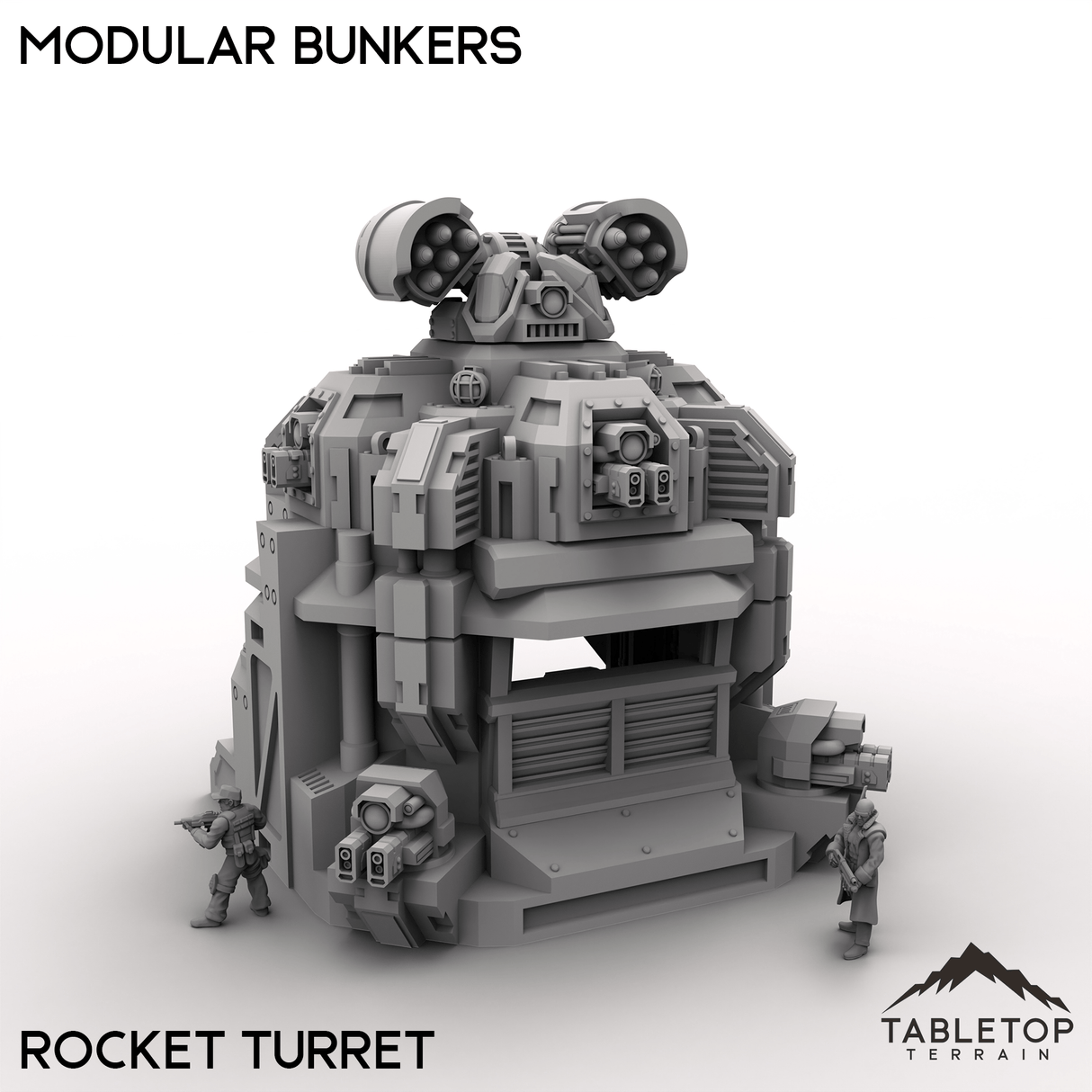 Tabletop Terrain Building Rocket Turret Modular Bunkers