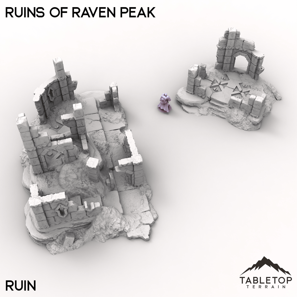 Tabletop Terrain Building Ruin / 32mm Ruins of Raven Peak