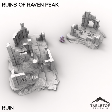 Tabletop Terrain Building Ruin / 32mm Ruins of Raven Peak