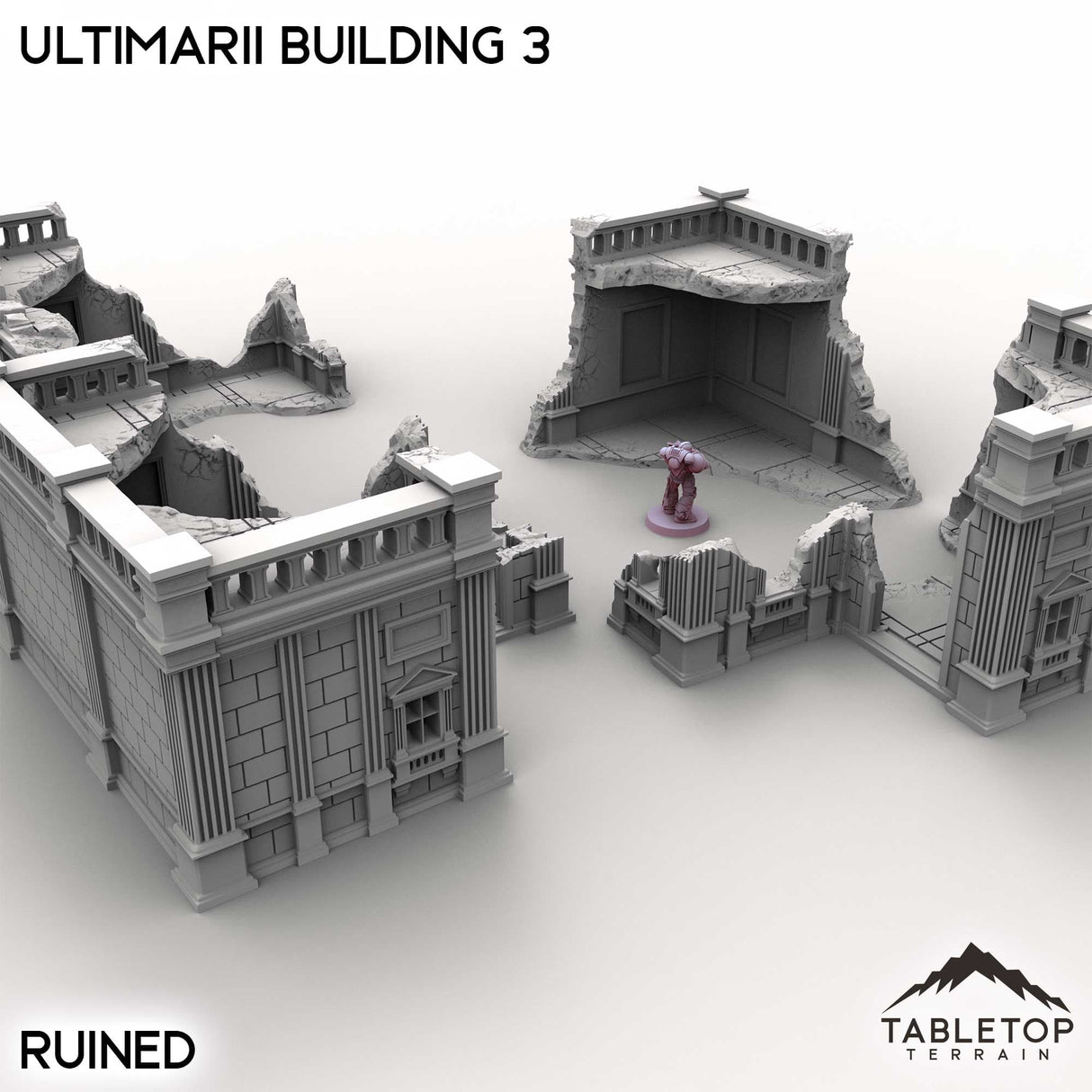 Tabletop Terrain Building Ruined / 32mm Ultimarii Building 3