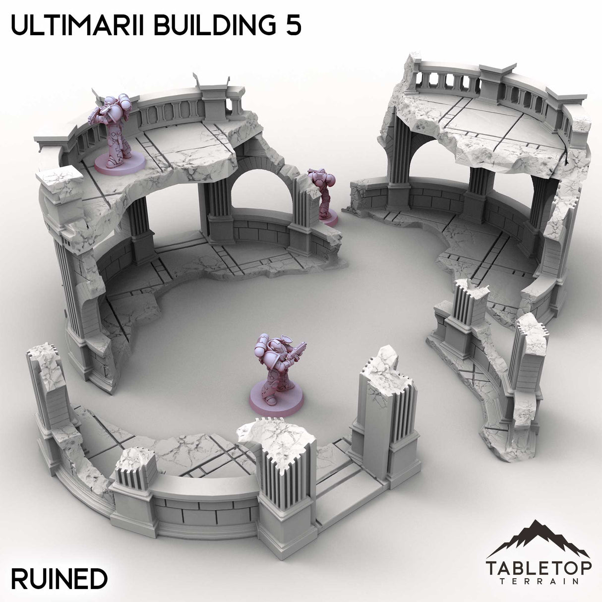 Tabletop Terrain Building Ruined / 32mm Ultimarii Building 5